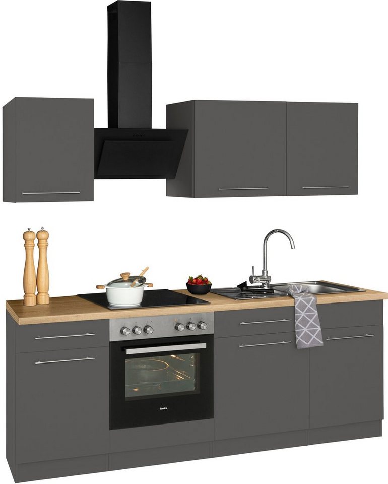 wiho Küchen Küchenzeile Unna, mit E-Geräten, Breite 220 cm Bild 4