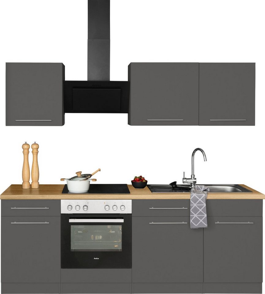 wiho Küchen Küchenzeile Unna, mit E-Geräten, Breite 220 cm Bild 5