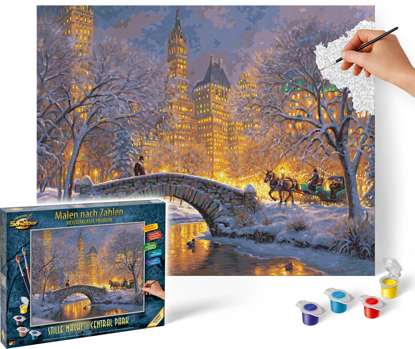 Schipper Malen nach Zahlen Meisterklasse Premium - Stille Nacht im Central Park, Made in Germany Bild 2