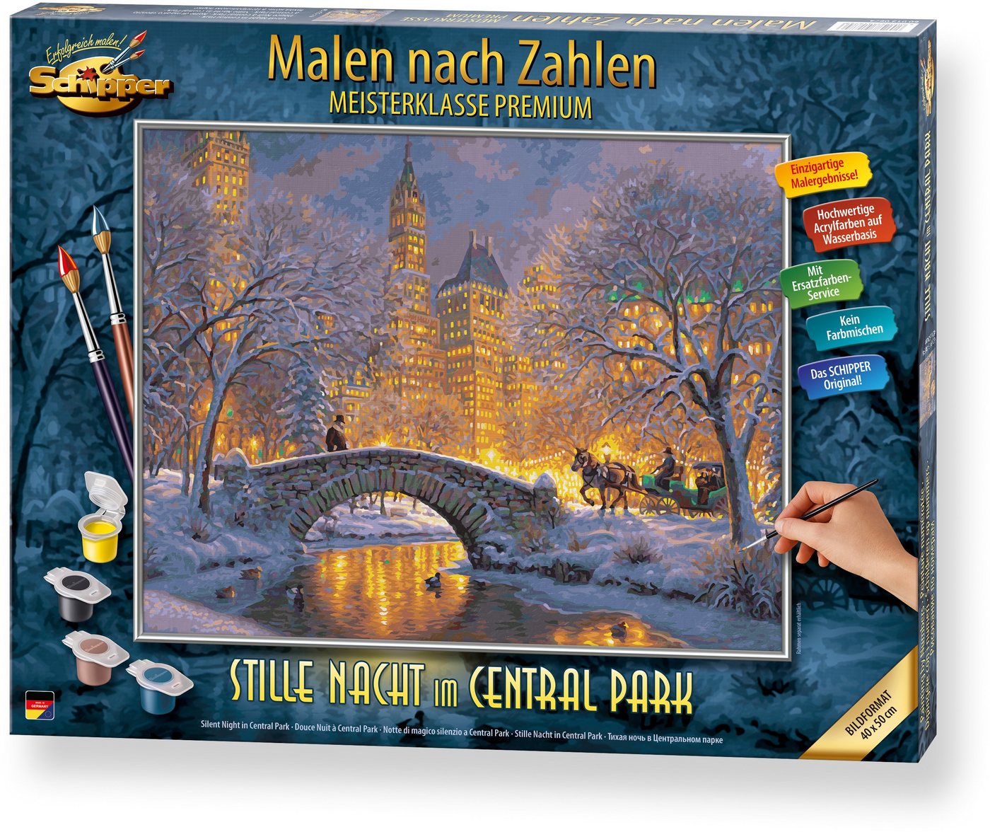 Schipper Malen nach Zahlen Meisterklasse Premium - Stille Nacht im Central Park, Made in Germany Bild 3