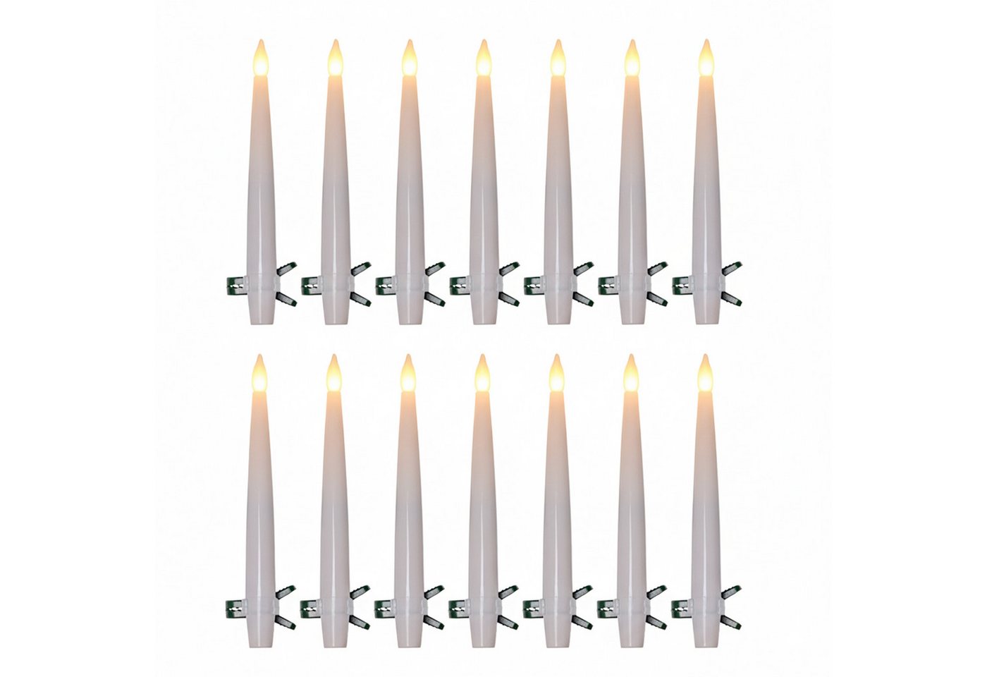 OTTO home LED Dekolicht LED Kerzen Nurvo, Timerfunktion, mehrere Helligkeitsstufen, LED fest integriert, Warmweiß, Verstellbare Clips Bild 2
