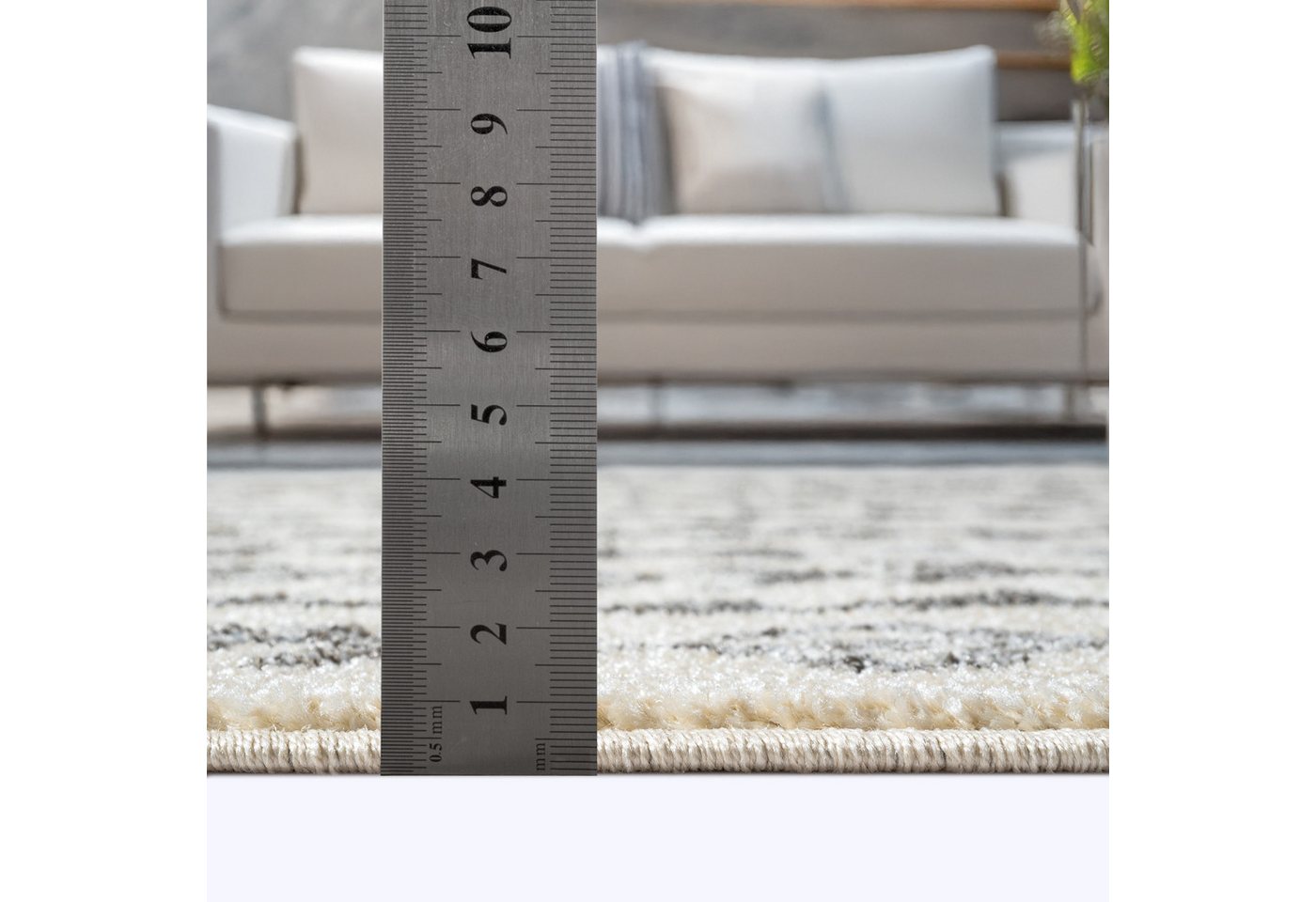 Sanat Teppich Boho 8204, auch als Läufer und in Rund, rechteckig, Höhe: 10 mm, Kurzflor, robust, Boho, Scandic, für Fussbodenheizung geeignet Bild 2