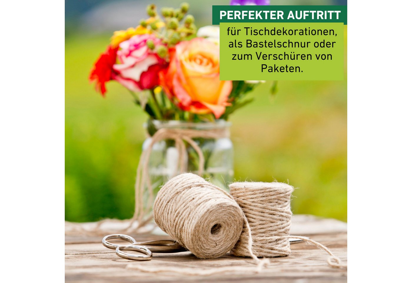 Windhager Pflanzschnur Jute-Schnur, Garn zur Befestigen von Pflanzen (1-tlg), Vliesen und Matten, erhältlich in 1,5 mm x 170 m oder 4 mm x 50 m Bild 5