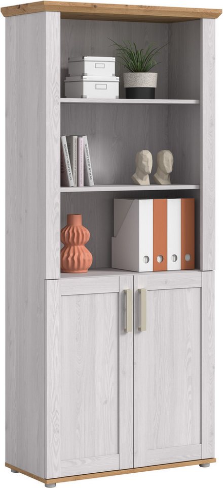Home affaire Aktenschrank COSENZA, Höhe, 193 cm, 2 Türen, 5 Fächer, 4 Fachböden (in Landhausoptik, mit weiteren Artikel der Serie kombinierbar) Büroschrank, Regal, Mehrzweckschrank, Universalschrank, Regal Bild 4
