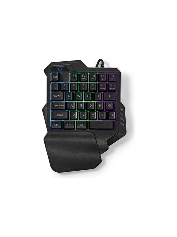 Nedis - keyboard - wired single-handed gaming - black - Gaming Tastaturen - Schwarz