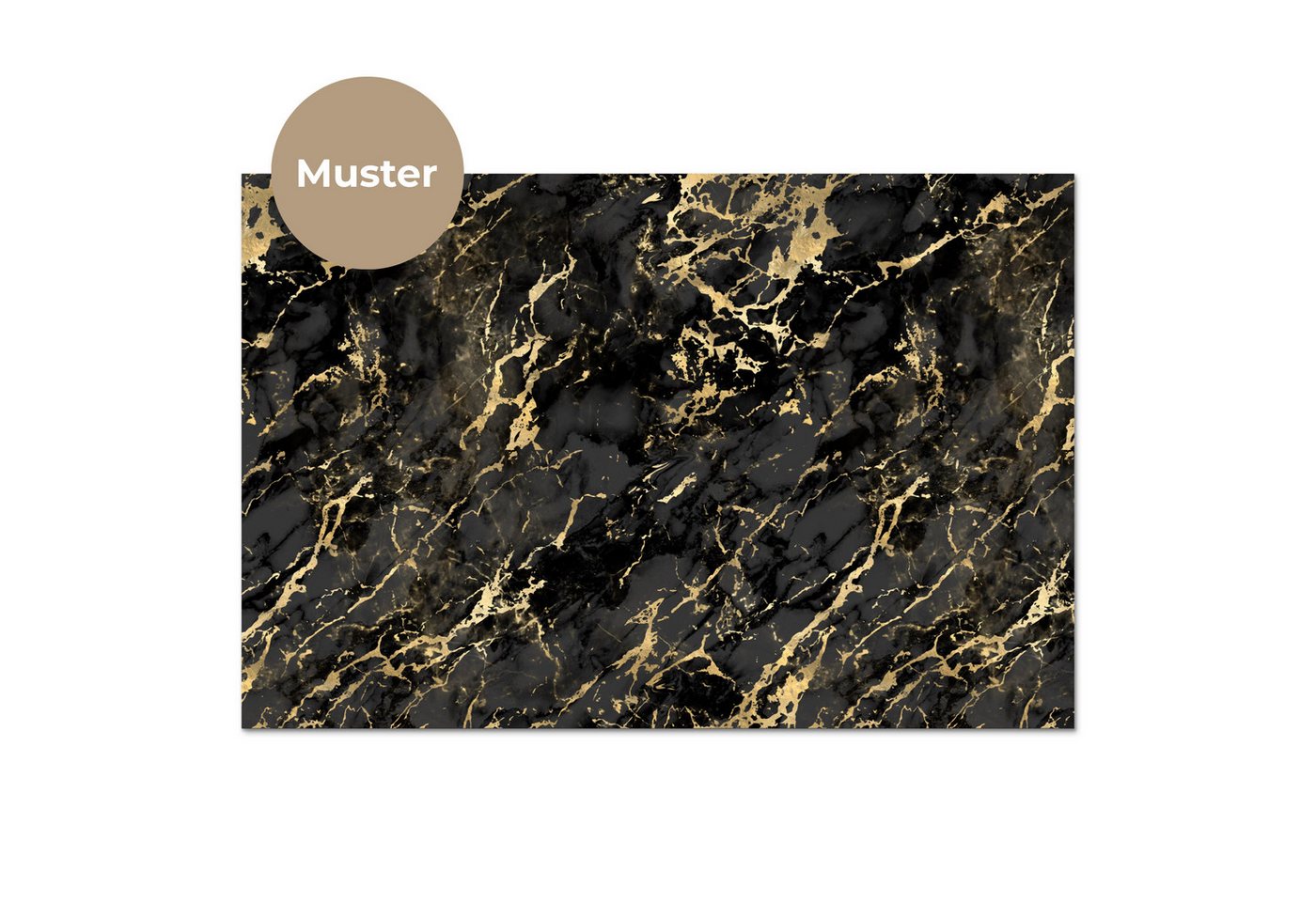 KitchenYeah Küchenrückwand Muster selbstklebend (keine Folie) Marmor - Schwarz - Goldstruktur, (1-tlg), Spritzschutz, Küche, Rückwand, Küchenwand, Küchenfront, 30x20 cm Bild 4