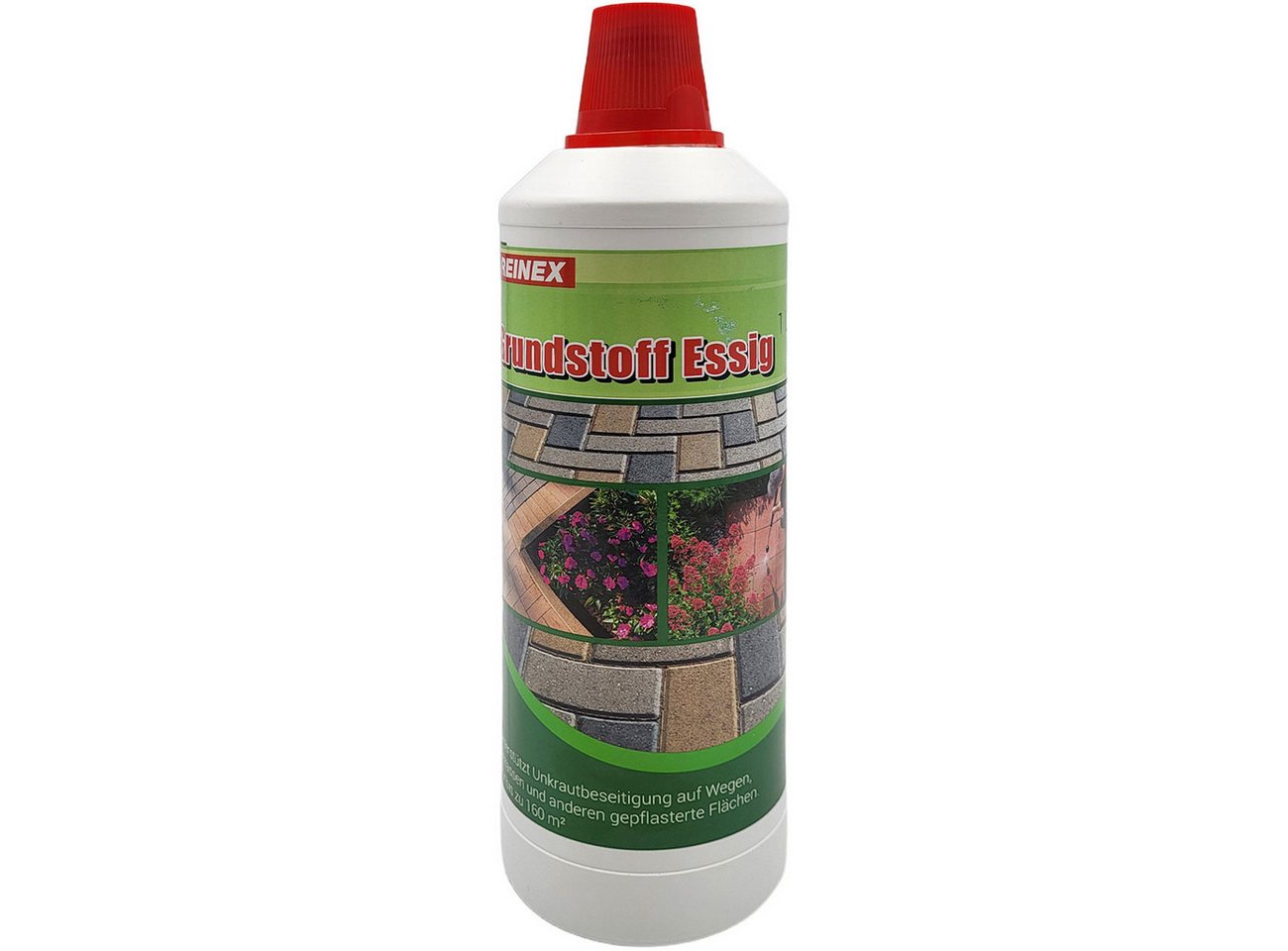 Reinex Unkrautbekämpfungsmittel Natürlicher Essig-Unkrautentferner, 1L: Gegen Unkraut & Grünbelag Bild 2