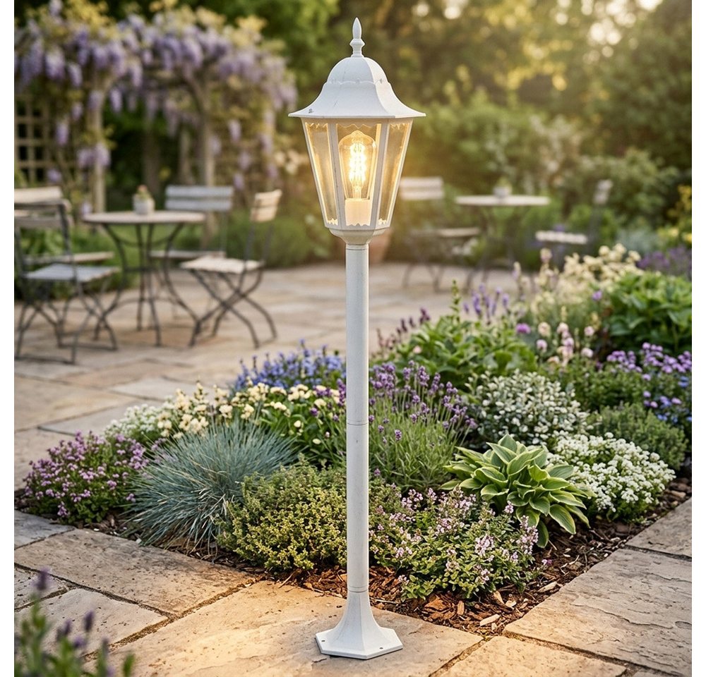 Harms Import Außen-Stehlampe, Leuchtmittel nicht inklusive, ALU Stand Steh Lampe Garten Weg Beleuchtung Außen Laterne Terrassen Bild 5