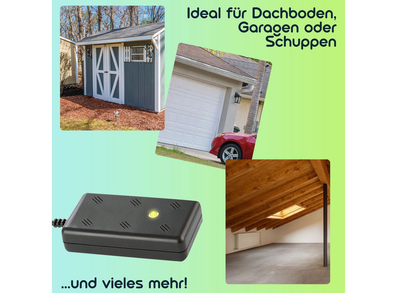 ISOTRONIC Ultraschall-Tierabwehr Ultraschall Marder-Schreck, 230V Netzbetrieb & Blitzlicht 50m², Marder-Abwehr mit Ultraschall-Intervall & Blitzlicht für 230V Bild 3