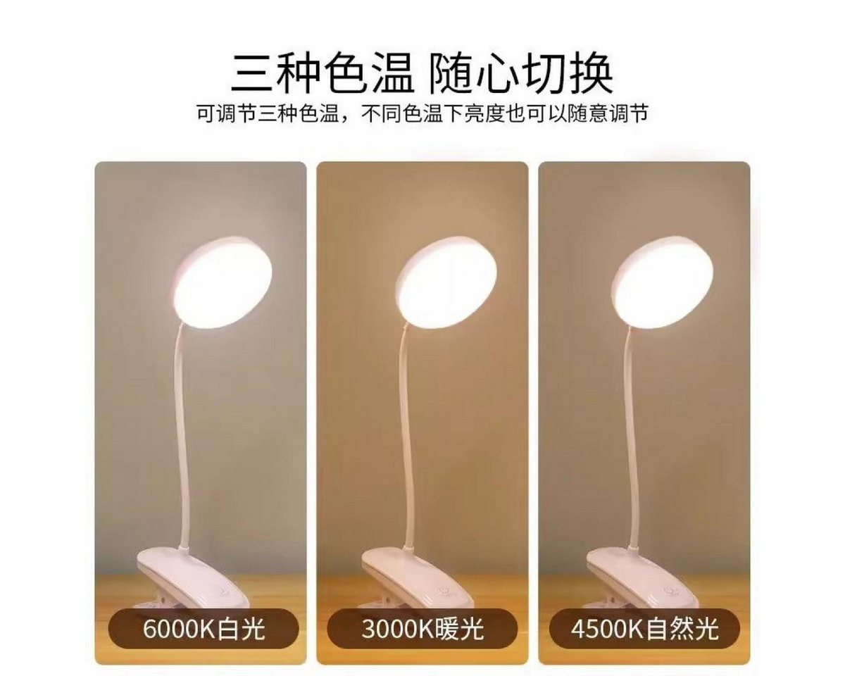 FELIXLEO LED Leselampe Leselampe Bett Bernsteinlicht Klemmlampe USB C 6 Farben dimmbar