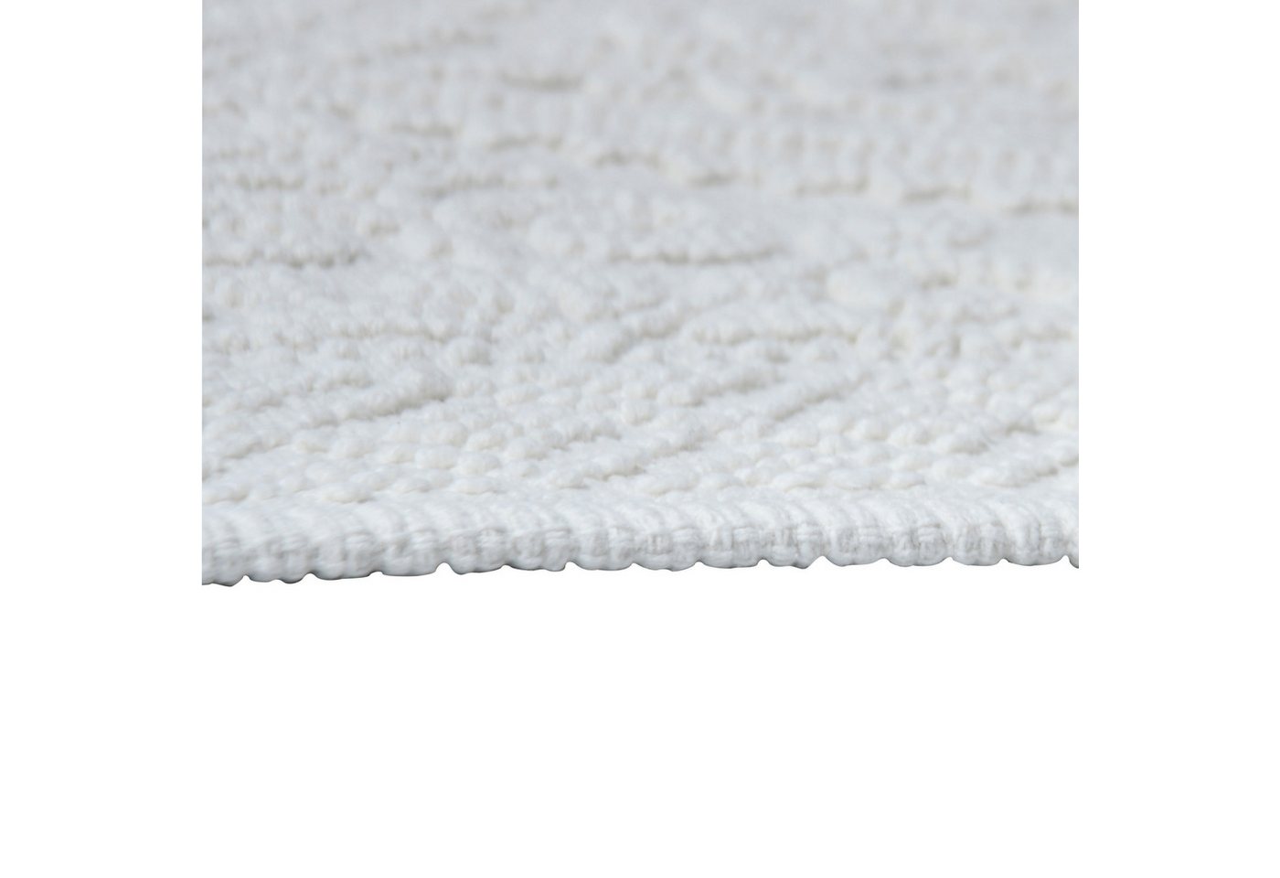 spirella Badematte Spirella Badteppich Badematte Duschvorleger 100% Baumwolle Hochflor, Höhe 4 mm, Badteppich mit erhabenem Muster, Für Fußbodenheizung geeignet, Baumwolle, rechteckig