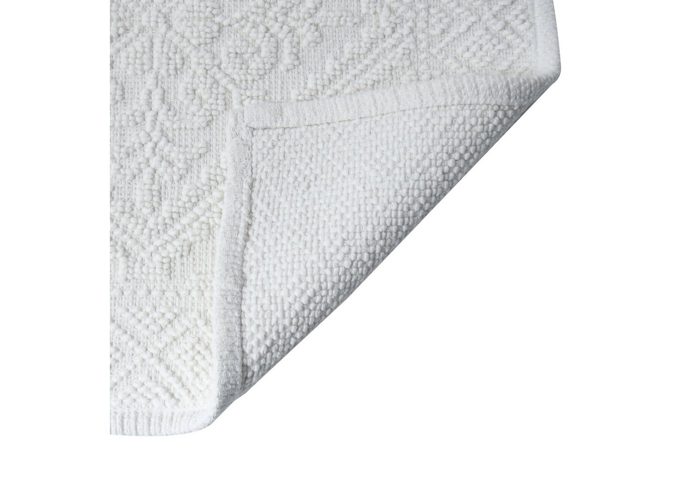 spirella Badematte Spirella Badteppich Badematte Duschvorleger 100% Baumwolle Hochflor, Höhe 4 mm, Badteppich mit erhabenem Muster, Für Fußbodenheizung geeignet, Baumwolle, rechteckig Bild 2