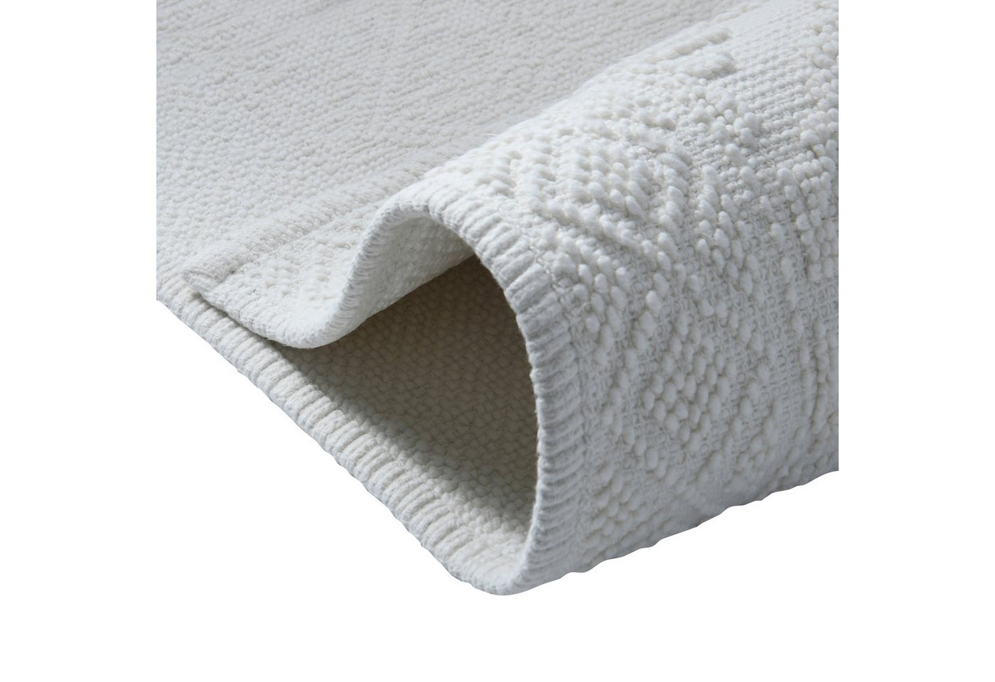 spirella Badematte Spirella Badteppich Badematte Duschvorleger 100% Baumwolle Hochflor, Höhe 4 mm, Badteppich mit erhabenem Muster, Für Fußbodenheizung geeignet, Baumwolle, rechteckig Bild 5