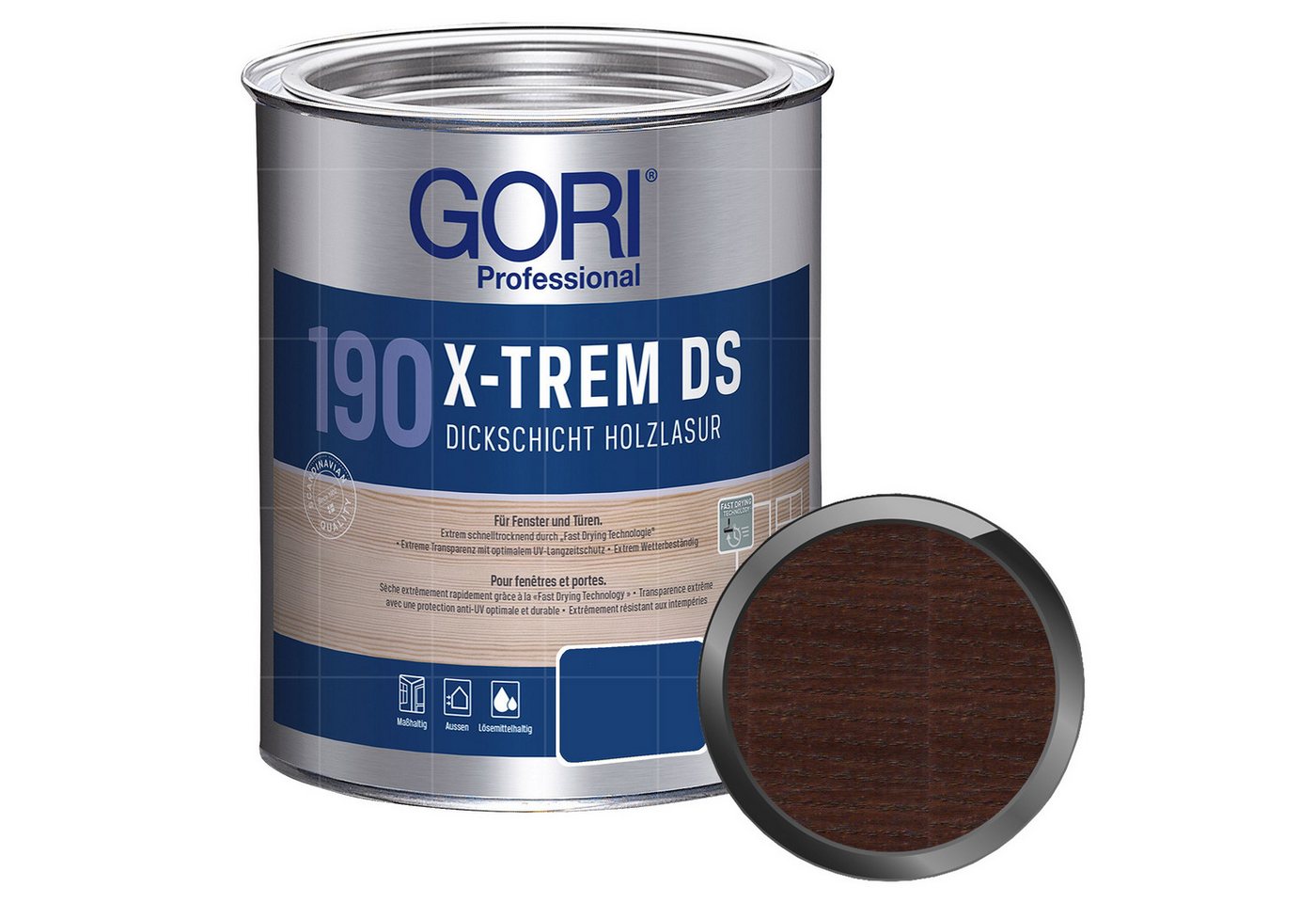 GORI Dickschichtlasur 190 X-Trem DS - 0.75 Ltr