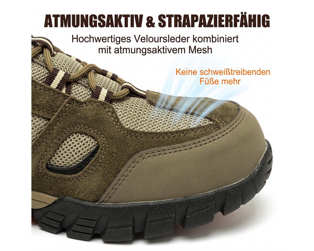 PROCHAIN Sicherheitsschuh S1P SRC, Unisex, Stahlkappe, Stichfest Sicherheitsschuh (Stahlkappe Arbeitsschuhe chutzschuhe Schutzausrüstung, sportlich, bequem, leicht, atmungsaktiv, weich und rutschfest) Herren- und Damenmodelle Indoor und Outdoor