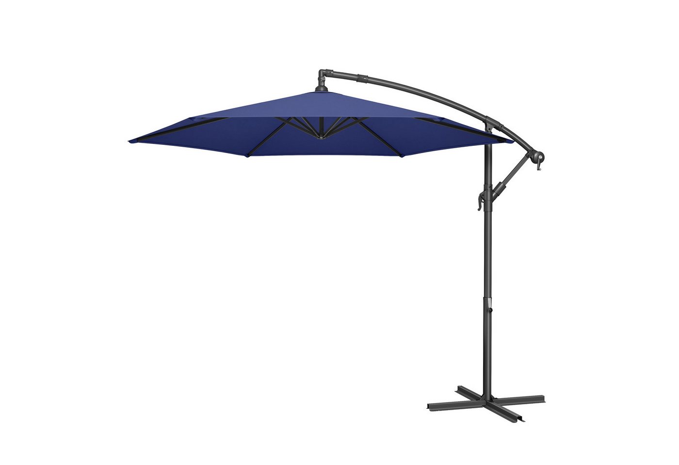 SONGMICS Sonnenschirm Ampelschirm, 300 cm d, Terrasse, Garten, UV-Schutz UPF 50+, Sonnenschutz Balkon
