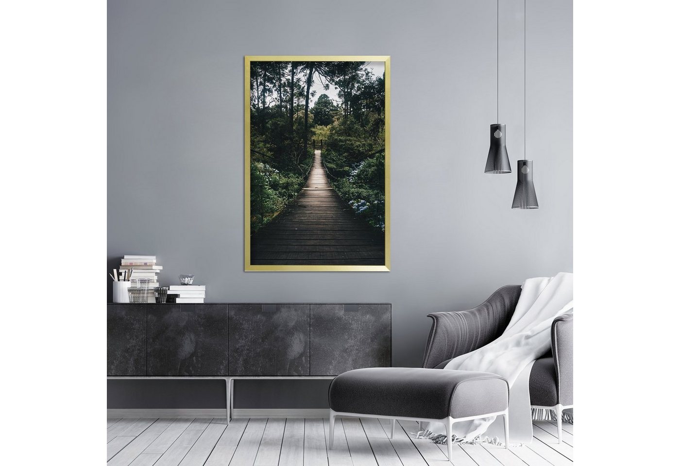 Close Up Bilderrahmen Posterrahmen 80 x 120 cm gold Bild 3