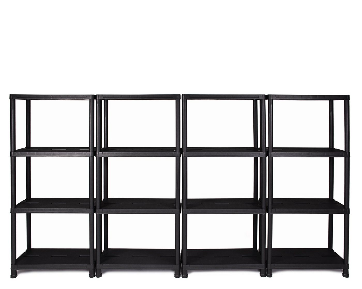 ONDIS24 Steckregal Regal, Lagerregal, 60 x 30 x 131 (H) cm, 12 Zoll, 4-tlg., Kunststoff, anthrazit, bis maximal 125 kg belastbar Bild 5