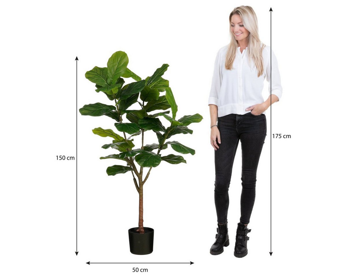 Kunstpflanze Mica Decorations Ficus Lyrata Kunstpflanze H150 x Ø50 cm, Mica Decorations, Höhe 150 cm Bild 5
