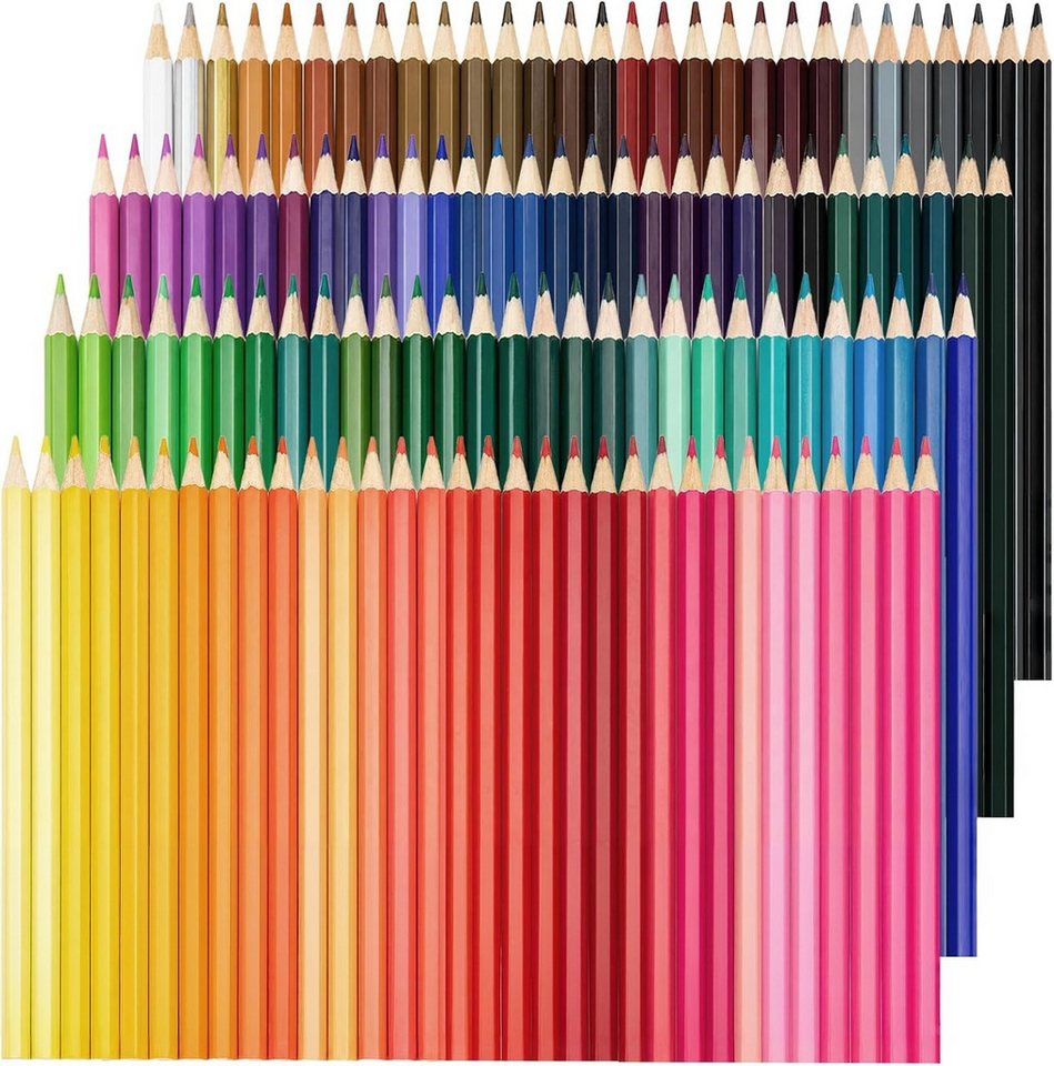 FOUORTUNATE-BEE Buntstift 120 Ölbuntstifte Farbstifte Set Zeichenstifte Holzbuntstifte Box, (120-tlg), Für Malbuch Zeichnen Skizzen Schule Hobby Atelier Künstler Studenten Bild 5