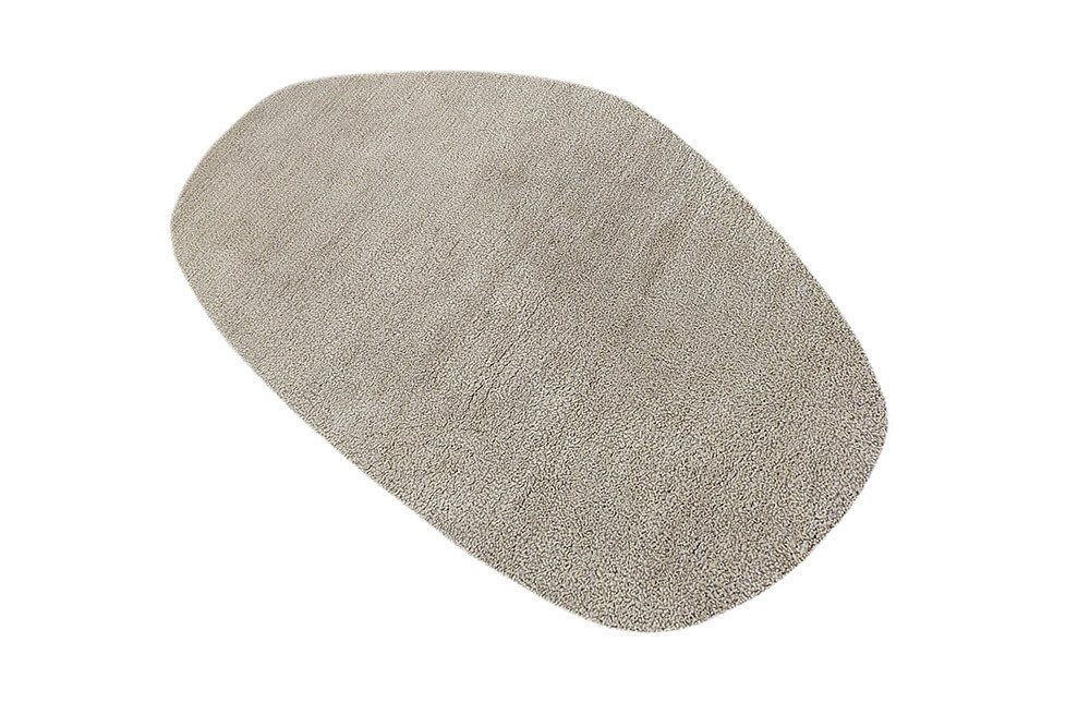 riess-ambiente Designteppich ORGANIC 180x120cm grau - Baumwolle, Hochflor, Indoor, organische Form, oval, Höhe: 2.5 mm, Geeignet für Fußbodenheizungen - ideal für Wohn- und Schlafzimmer Bild 5