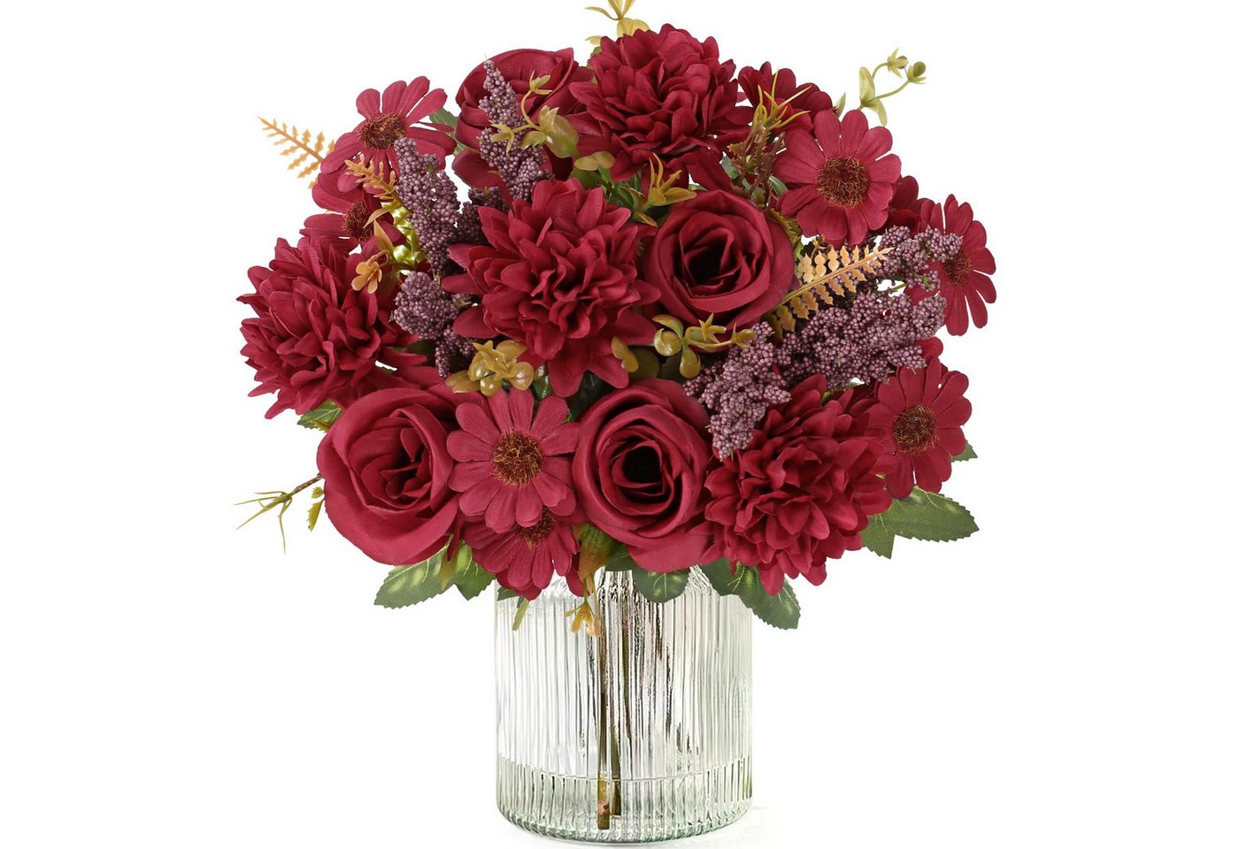 Kunstpflanze Künstliche Blumen, 2 Bündel Seidenblumensträuße Blumensträuße Hochzeit, Bomiclss, Tisch Dekoration Blumenarrangement Hause Küche Dekor Bild 3