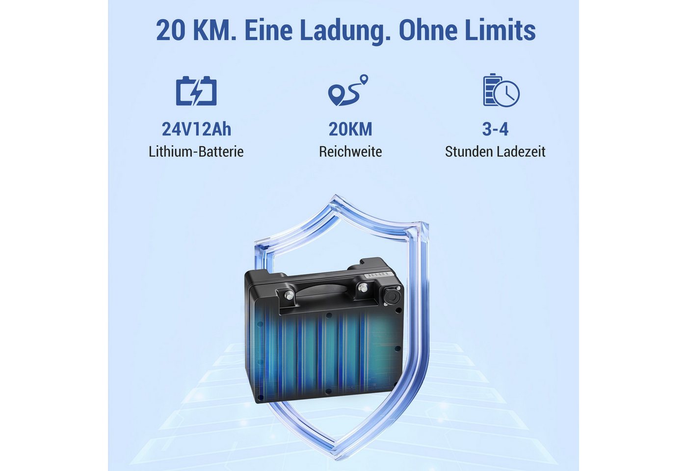 Vankel Elektrorollstuhl faltbar leicht elektr. Rollstuhl 500W, max.20 km max.150 kg, mit 360°-Joystick, Geländegängigkeit & extrabreitem Sitz Bild 5