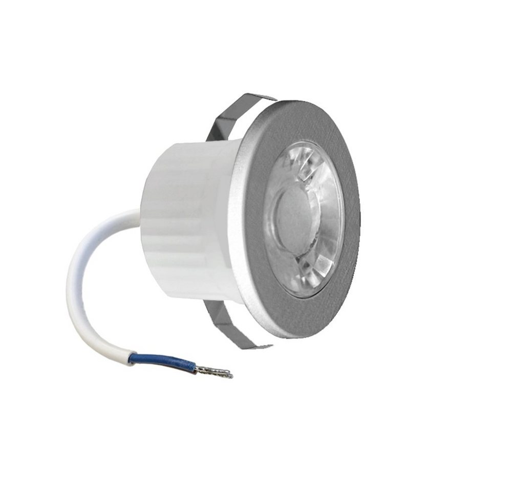 Braytron LED Einbaustrahler 3w Mini LED Einbauleuchte Einbaustrahler Spot Silber 240 Lume Warmweiß, Warmweiß, 3w, 210 Lumen, Warmweiß, Ø44 x 28 mm, Silber, Lochmaß: Ø32, rund, IP54 Bild 5