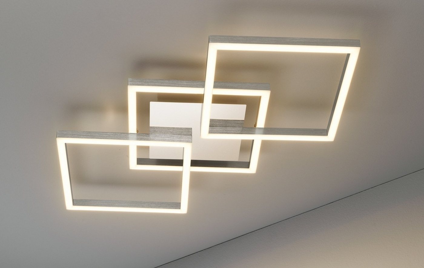 casa NOVA LED Deckenleuchte JALU, 3-flammig, Breite 76 cm, Aluminium, Dimmfunktion, LED fest integriert, LED Deckenlampe