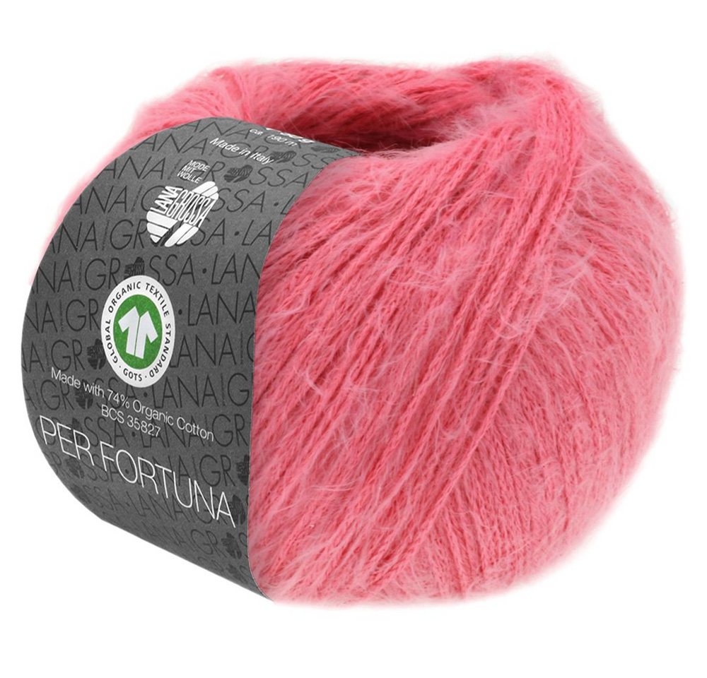LANA GROSSA PER FORTUNA Flauschiges Kettengarn aus Baumwolle Häkelwolle, 190 m (Weiches Strickgarn für Pullover, Cardigans & Tops, Flauschige Struktur für moderne Strickmode mit Fashion-Charakter), 50 g Bild 3