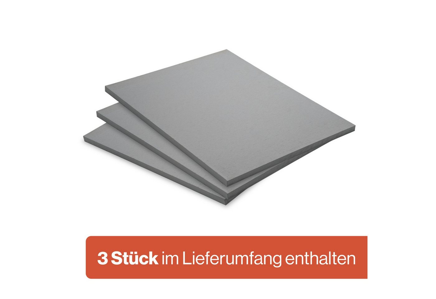 Feuerfest 123 GmbH Dämmplatte Kalziumsilikatplatten 3er Set 500x300x70 mm, (3er-Set), niedrige Wärmeleitfähigkeit, hitzebeständig bis 1.000 °C Bild 2