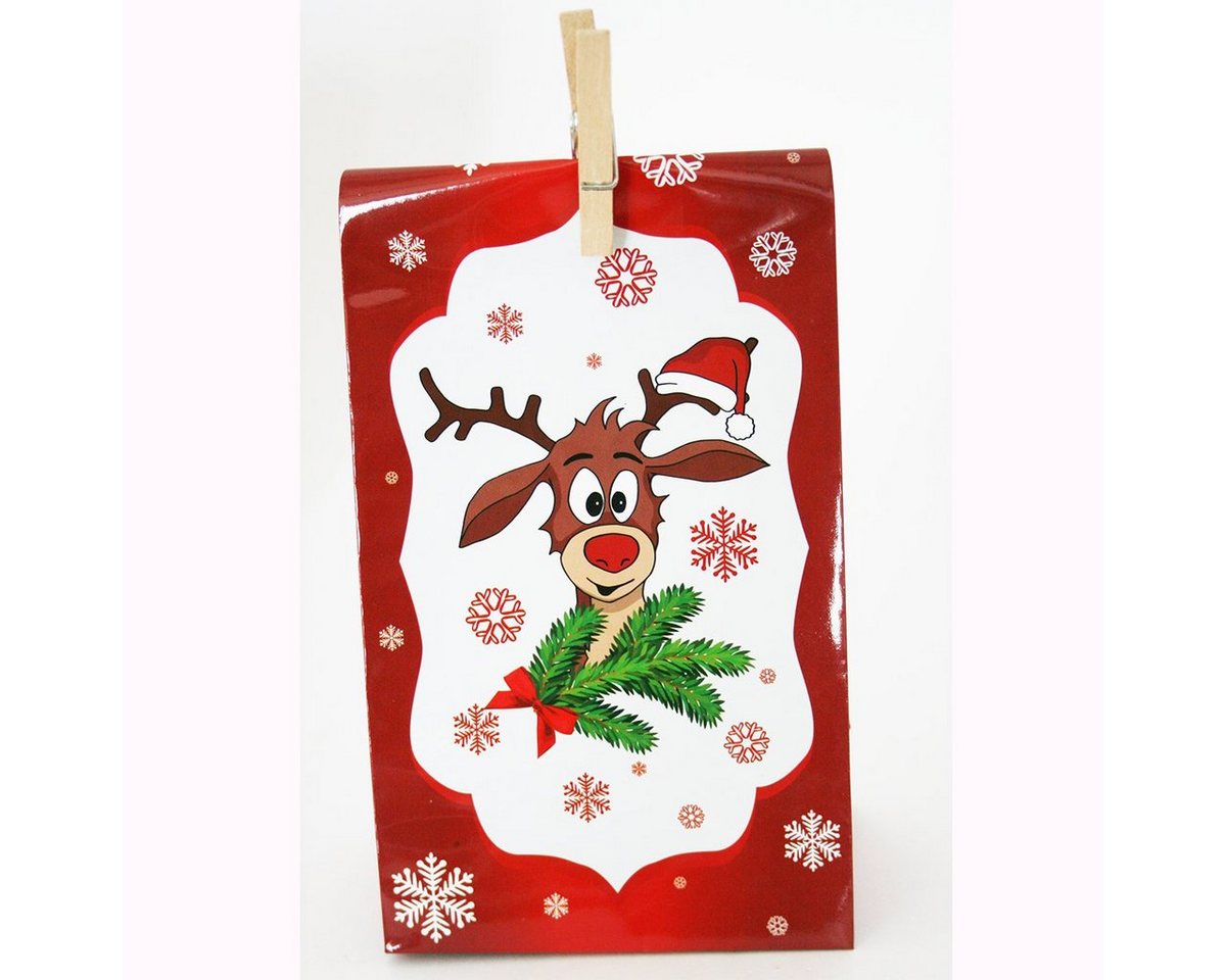 Annastore befüllbarer Adventskalender zum Selbst Befüllen - Adventstüten - Papiertüten für Adventskalender, 20 x 10 x 6 cm Bild 3
