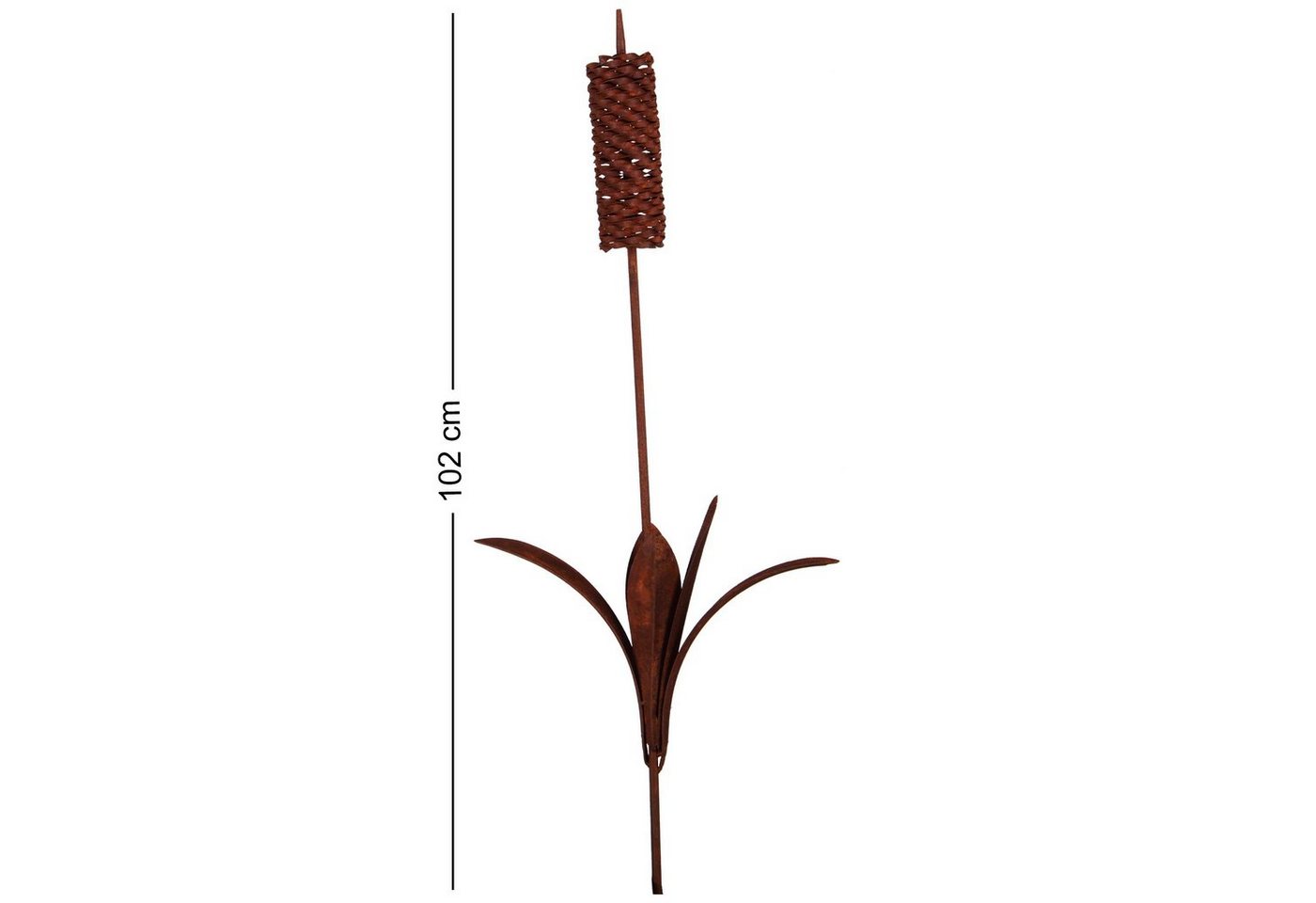 UNUS GARDEN Gartenstecker Gartenstecker Schilfgras aus Metall in Rostoptik 102 cm (1-St) Bild 2