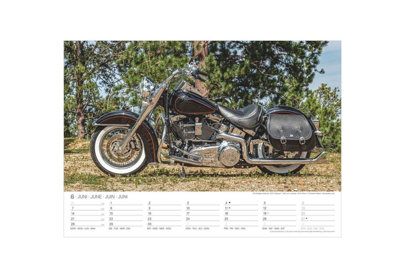 NEUMANN Wandkalender Harleys 2027 Bild 2