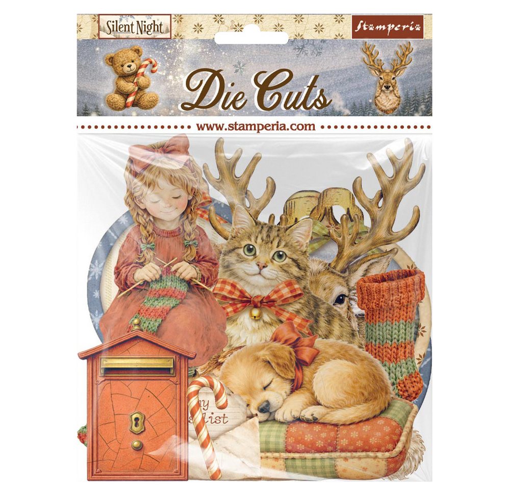 Stamperia Motivpapier Stanzmotive "Silent Night", 43 Teile