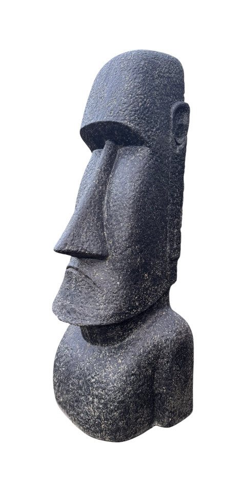FaHome Gartenfigur Rapa NUI Moai Statue, Skulptur Garten Lavasand-Steingemisch Figur, Kultursymbol der Osterinsel- 150cm /200cm