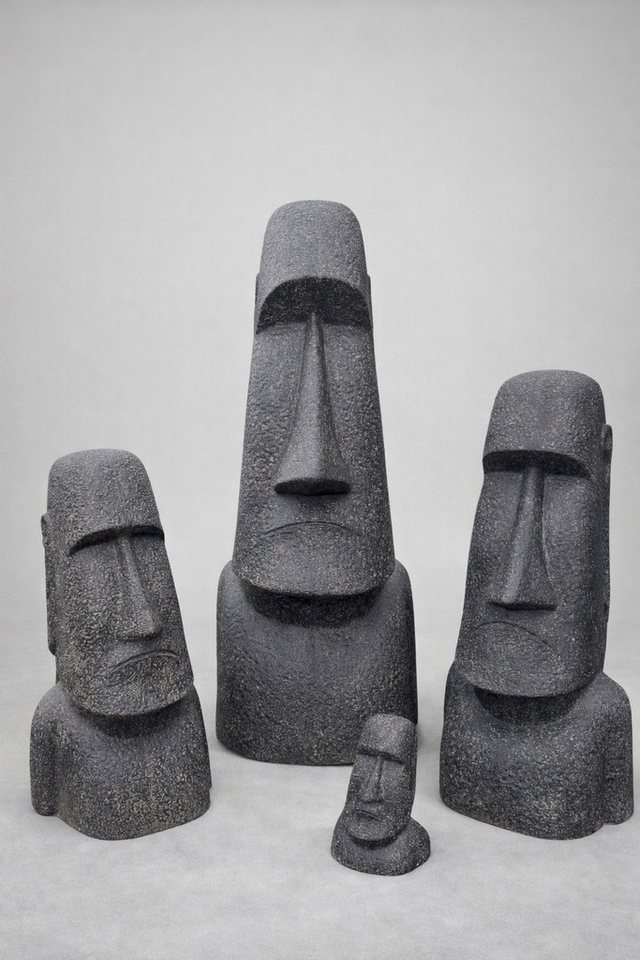 FaHome Gartenfigur Rapa NUI Moai Statue, Skulptur Garten Lavasand-Steingemisch Figur, Kultursymbol der Osterinsel- 150cm /200cm Bild 2