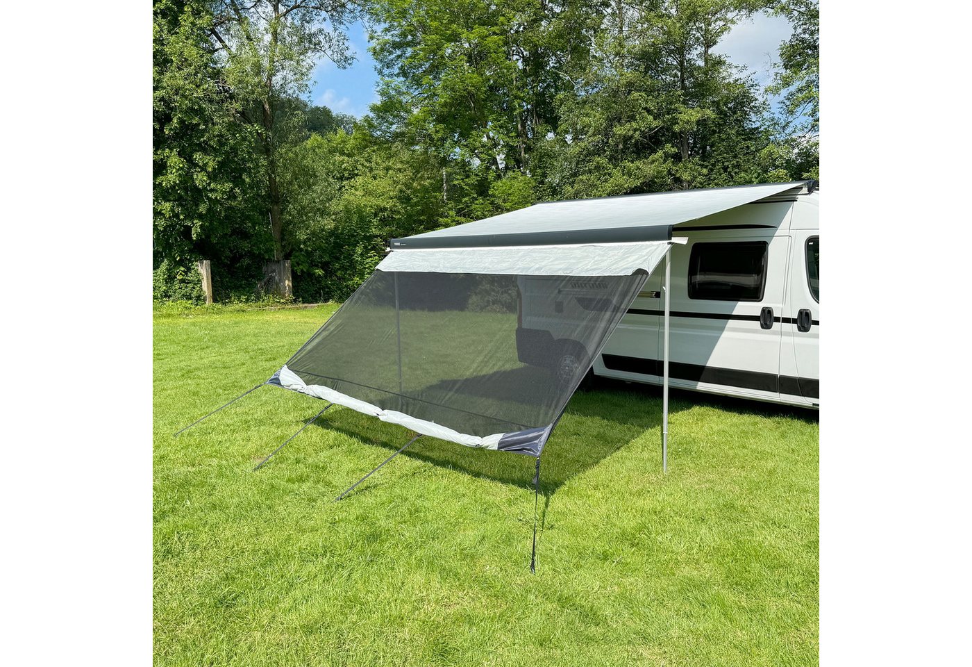 freizeitschmiede Markise Sunblocker Vorderwand für Markisen Sichtschutz Sonnenschutz 240x200 Bild 3