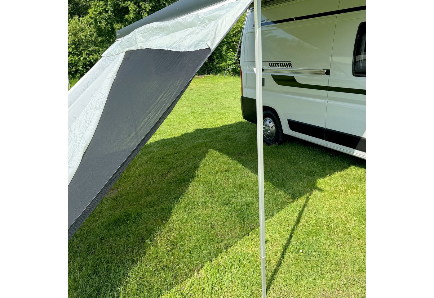 freizeitschmiede Markise Sunblocker Vorderwand für Markisen Sichtschutz Sonnenschutz 240x200 Bild 5