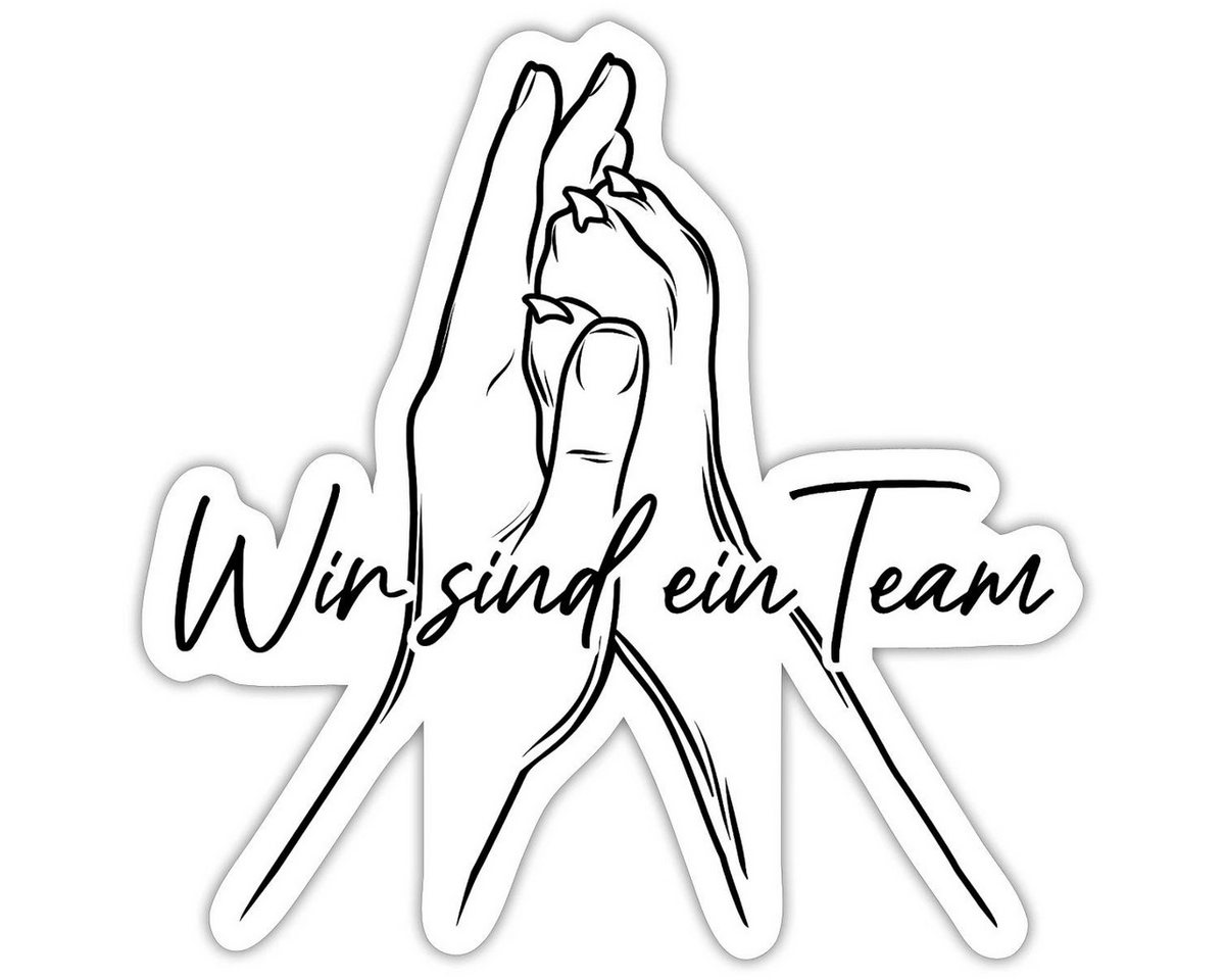 Spreadshirt Aufkleber Wir Sind Ein Team, Mensch Und Hund Sticker Aufkleber Bild 2