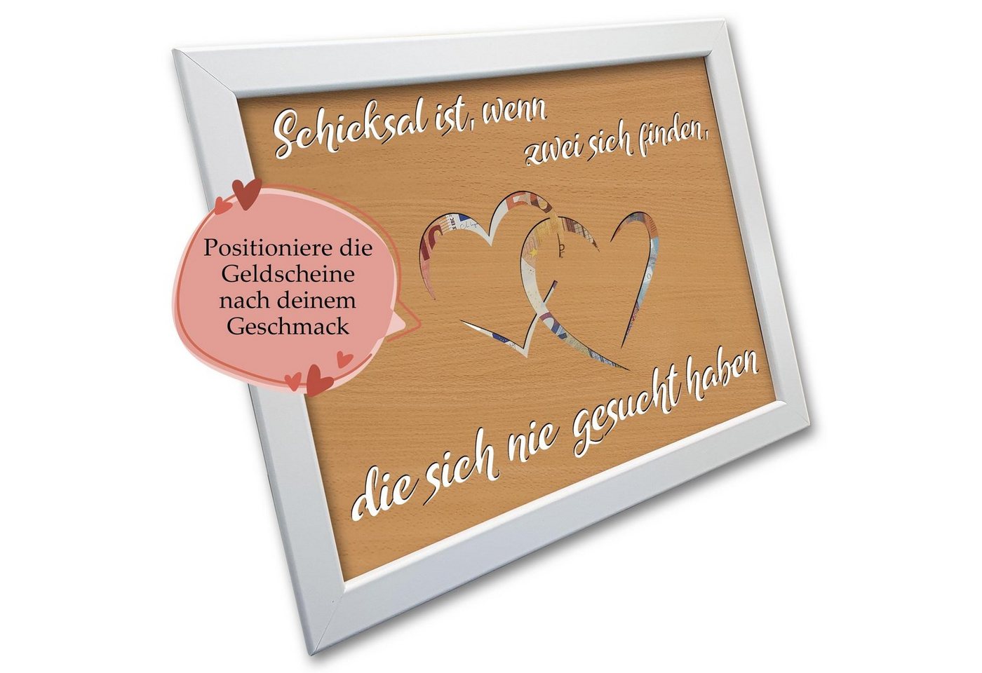 Namofactur Bilderrahmen Hochzeitsgeschenke Geldgeschenke im Bilderrahmen - Geld Verpackung Bild 2