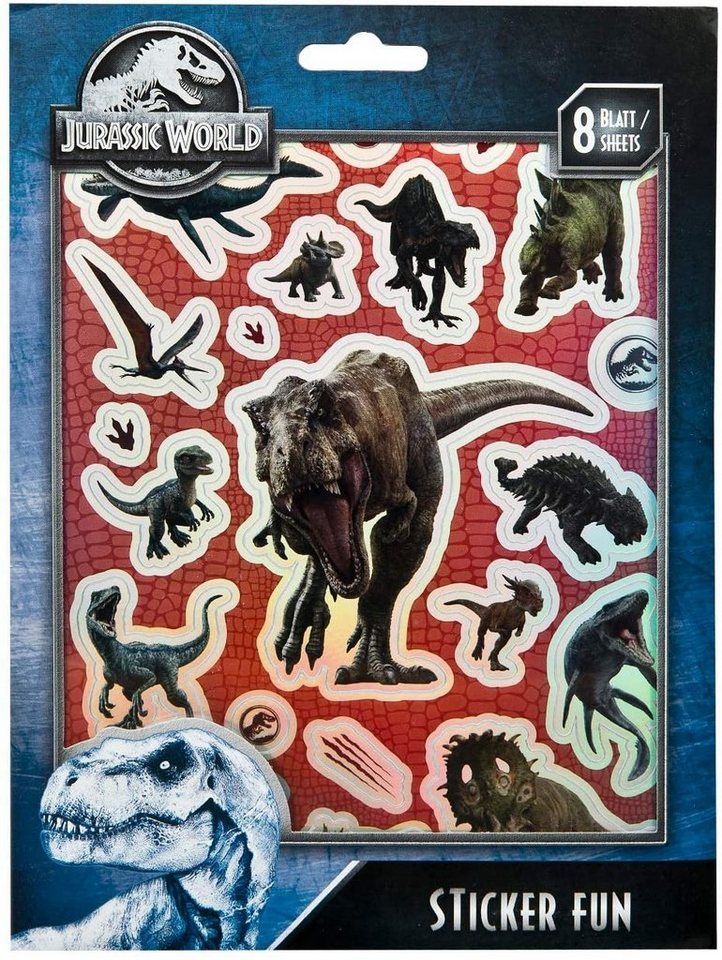 UNDERCOVER Sticker Dinosaurier 8 Stickerbogen Aufkleber Mitgebsel Kindergeburtstag Dino