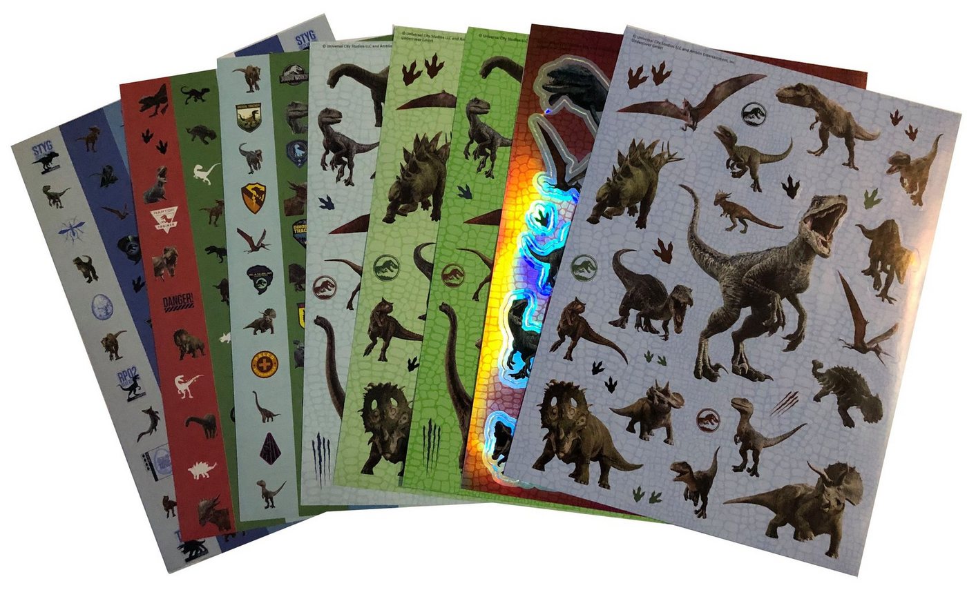 UNDERCOVER Sticker Dinosaurier 8 Stickerbogen Aufkleber Mitgebsel Kindergeburtstag Dino Bild 2