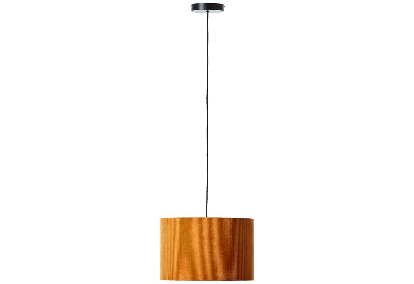 Lightbox Pendelleuchte, ohne Leuchtmittel, Retro Hängelampe, Cord, Stoff, E27, 35cm, dekorativ, orange, gelb Bild 2
