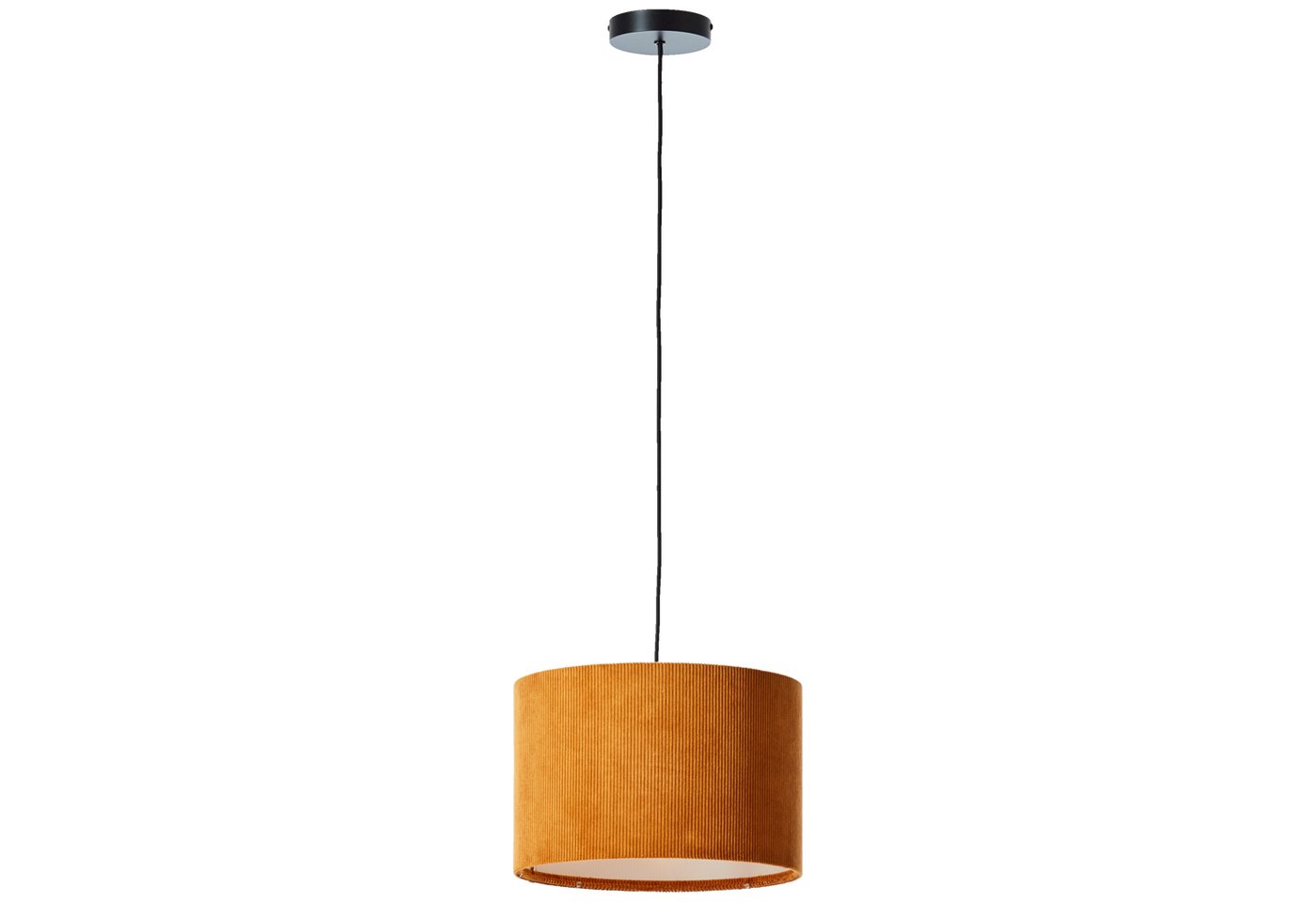 Lightbox Pendelleuchte, ohne Leuchtmittel, Retro Hängelampe, Cord, Stoff, E27, 35cm, dekorativ, orange, gelb Bild 5