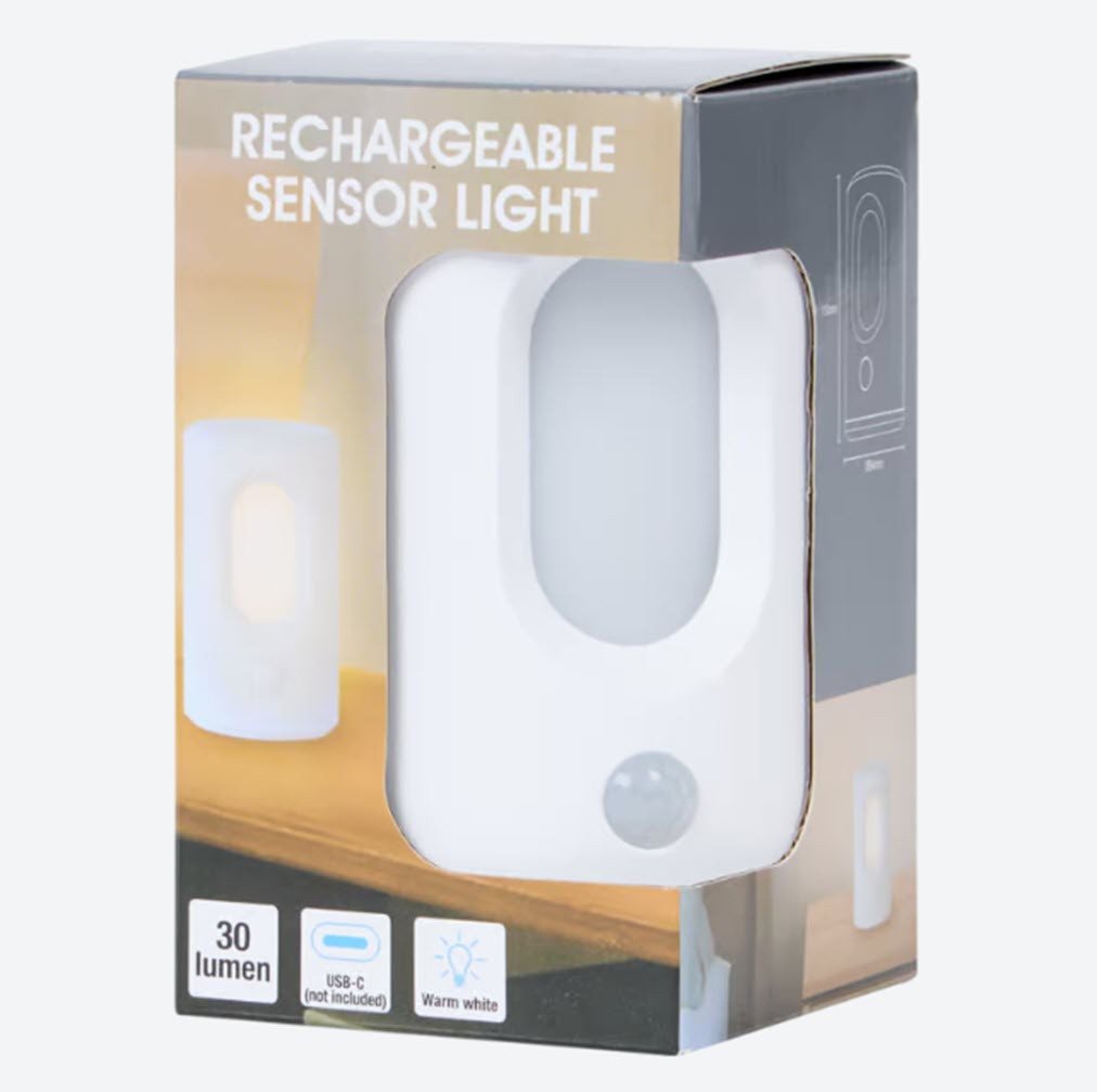 Schou Nachtlicht Sensorleuchte LED aufladbar 20 lm Flurlicht Nachtlicht