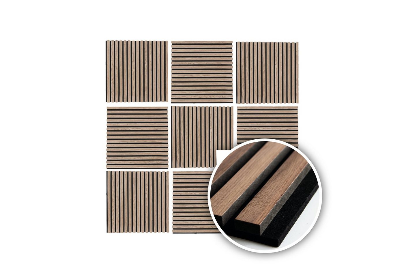 Kaiser plastic Wandpaneel Akustikpaneele - Geräuschunterdrückung - Holzpaneele Wand, BxL: 60x60 cm, 0,36 qm, (1-tlg) Bild 3