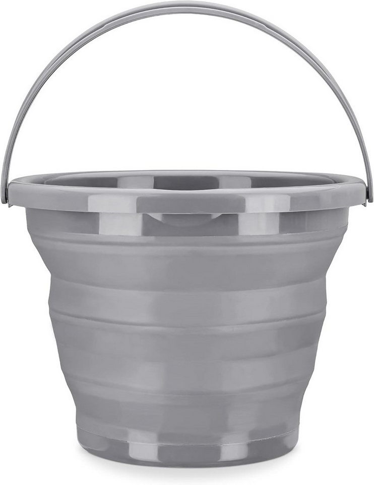 Navaris Putzeimer Navaris Falteimer 10 L aus Silikon, faltbar, grau Bild 4