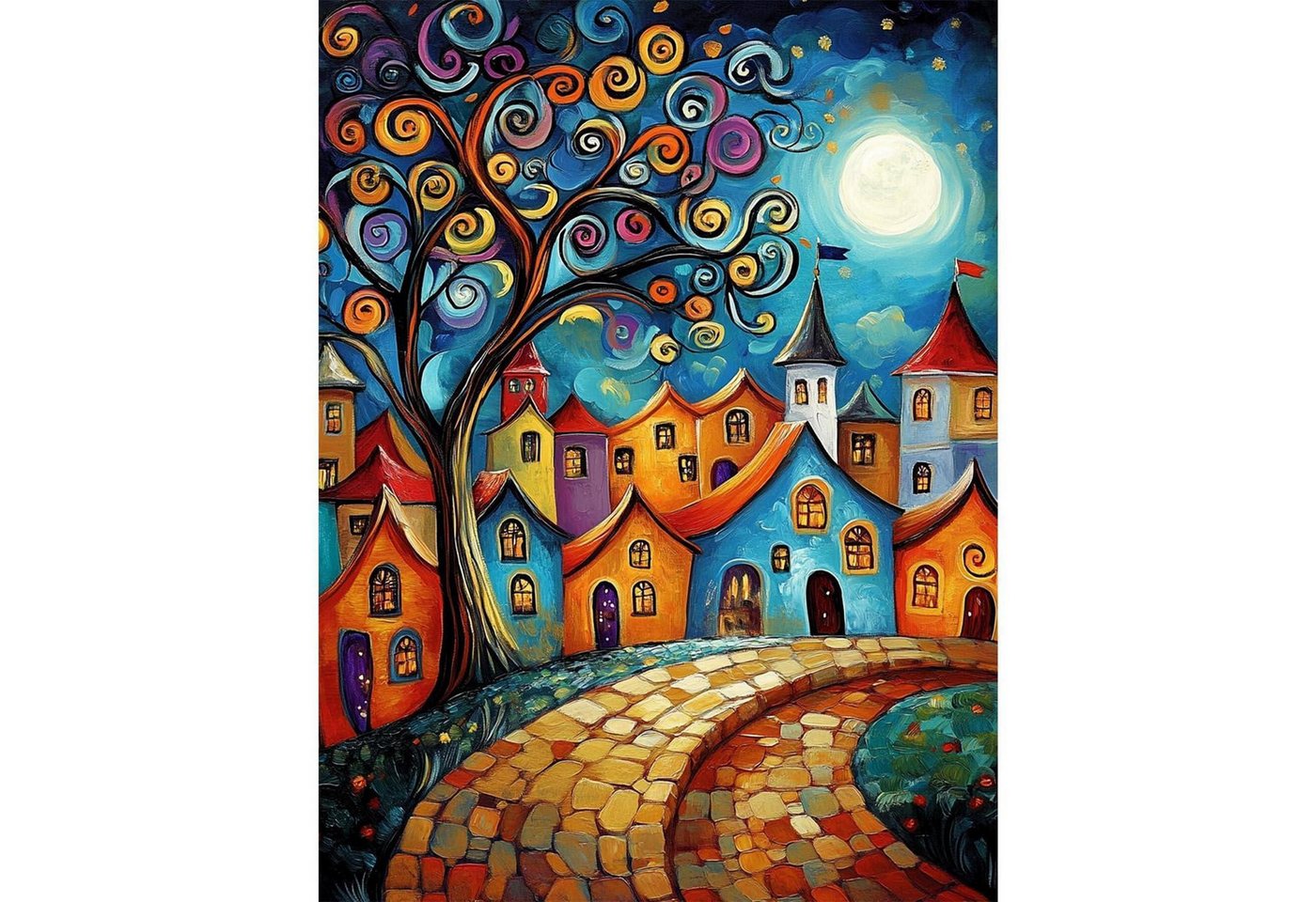 LuxusKollektion Malen nach Zahlen Malen nach Zahlen Erwachsene Skurriles Haus 30x40cm