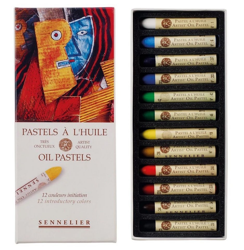 SENNELIER Pastellkreide 12 Ölpastellkreide-Sticks Introset